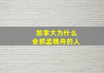 加拿大为什么会抓孟晚舟的人