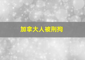 加拿大人被刑拘