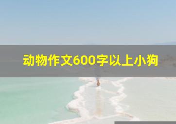 动物作文600字以上小狗