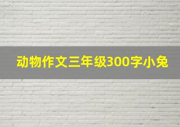 动物作文三年级300字小兔