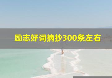 励志好词摘抄300条左右