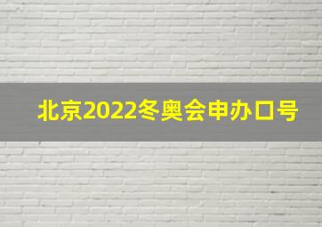 北京2022冬奥会申办口号