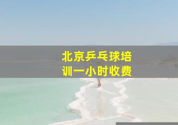 北京乒乓球培训一小时收费