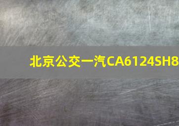 北京公交一汽CA6124SH8