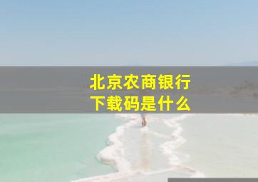 北京农商银行下载码是什么