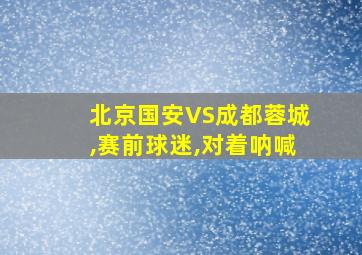 北京国安VS成都蓉城,赛前球迷,对着呐喊