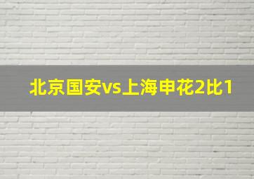 北京国安vs上海申花2比1