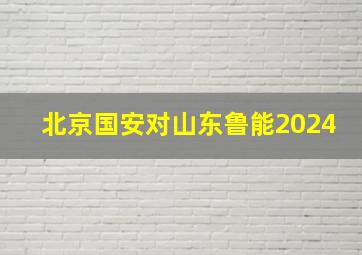 北京国安对山东鲁能2024