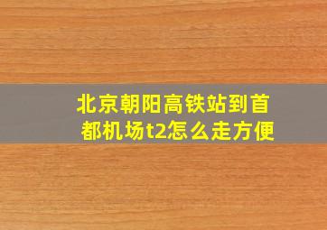 北京朝阳高铁站到首都机场t2怎么走方便