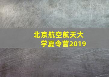 北京航空航天大学夏令营2019