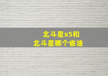 北斗星x5和北斗星哪个省油