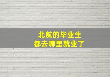 北航的毕业生都去哪里就业了