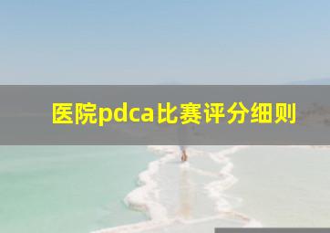 医院pdca比赛评分细则