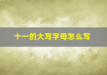 十一的大写字母怎么写