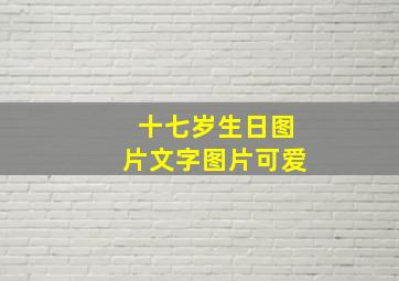 十七岁生日图片文字图片可爱