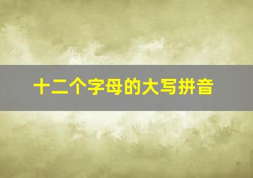 十二个字母的大写拼音