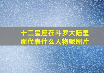 十二星座在斗罗大陆里面代表什么人物呢图片