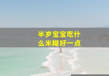 半岁宝宝吃什么米糊好一点