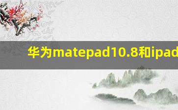 华为matepad10.8和ipad10.2