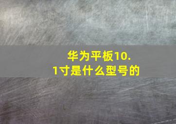 华为平板10.1寸是什么型号的