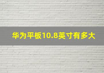 华为平板10.8英寸有多大