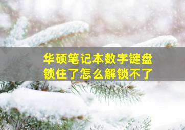 华硕笔记本数字键盘锁住了怎么解锁不了