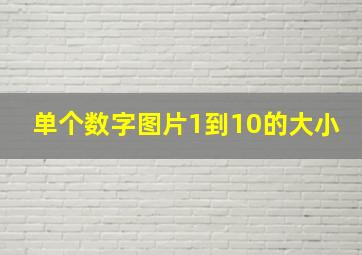 单个数字图片1到10的大小