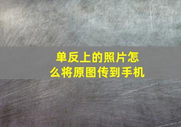 单反上的照片怎么将原图传到手机