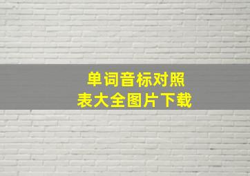 单词音标对照表大全图片下载