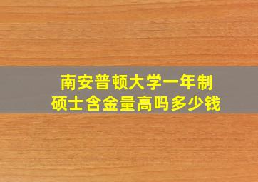 南安普顿大学一年制硕士含金量高吗多少钱