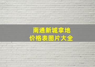 南通新城拿地价格表图片大全