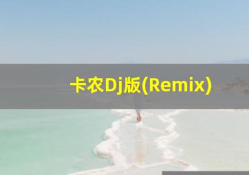 卡农Dj版(Remix)