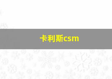 卡利斯csm