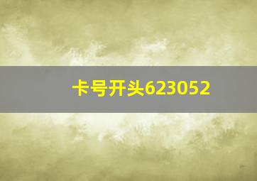 卡号开头623052