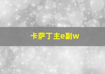 卡萨丁主e副w