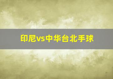 印尼vs中华台北手球