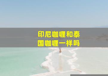 印尼咖喱和泰国咖喱一样吗