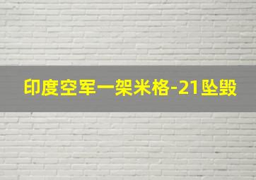 印度空军一架米格-21坠毁