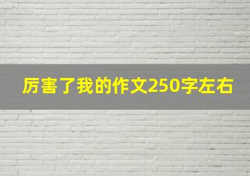 厉害了我的作文250字左右