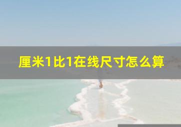 厘米1比1在线尺寸怎么算