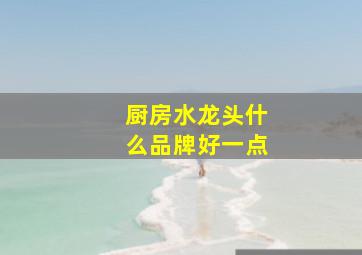 厨房水龙头什么品牌好一点