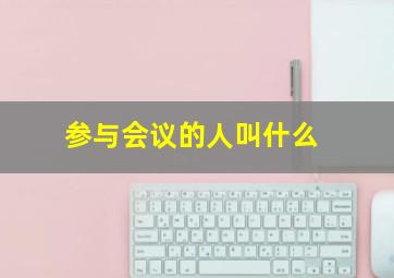 参与会议的人叫什么