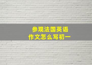 参观法国英语作文怎么写初一