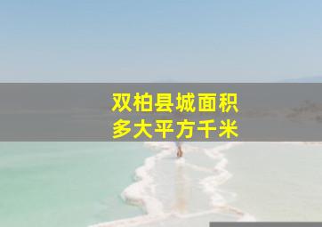 双柏县城面积多大平方千米