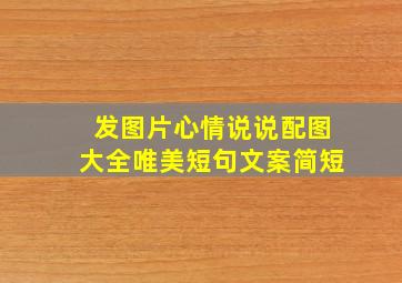 发图片心情说说配图大全唯美短句文案简短