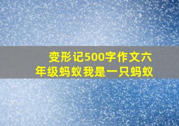 变形记500字作文六年级蚂蚁我是一只蚂蚁