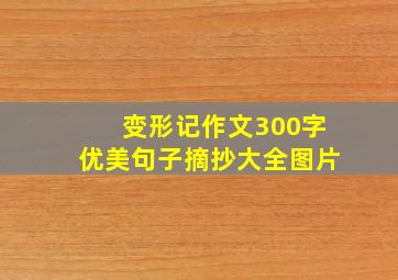 变形记作文300字优美句子摘抄大全图片