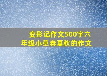 变形记作文500字六年级小草春夏秋的作文