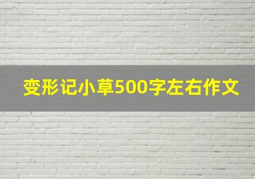 变形记小草500字左右作文