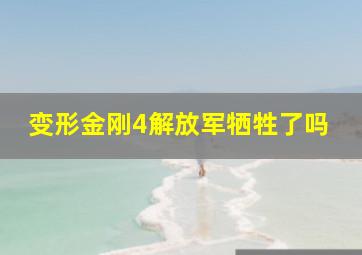 变形金刚4解放军牺牲了吗